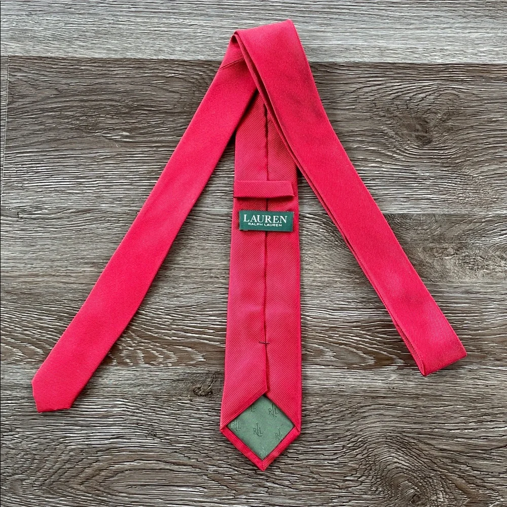 Lauren Ralph Lauren Big Boy Tie Classic Deep Red